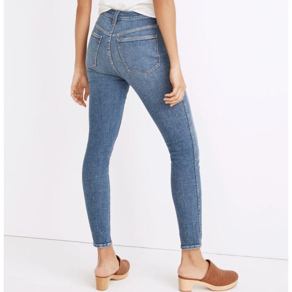 Madewell 10" High Rise Skinny Crop Jeans 27 Bradfield Wash Magic Pockets ND611 - Picture 3 of 12